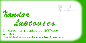 nandor luptovics business card